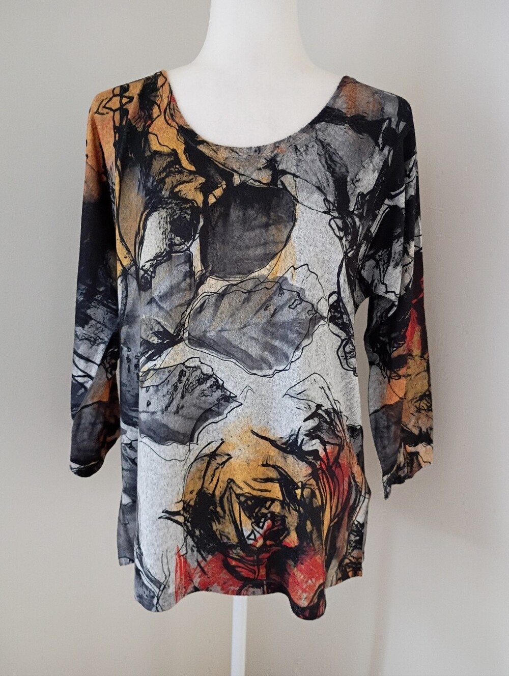 Et' Lois Fiona Multicolor Floral Knit Top, NWT Size Small